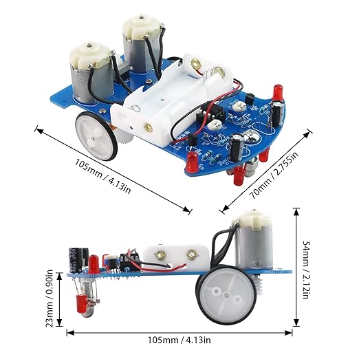 Soldering Practice Kit DIY D2-5 Tracking Car Plug-in Circuit Kit Learn Soldering Kit for Beginners