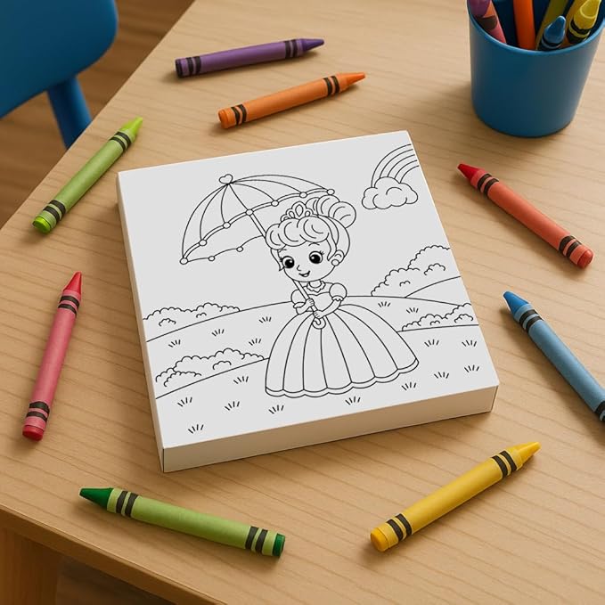 ArtPops Coloring Boxes – Pop-Up Pre-Printed Coloring Box Set – DIY Wall Art Kit for Kids – Eco-Friendly, Easy to Hang, No Frame Needed – 5-Pack, Fairytale Friends