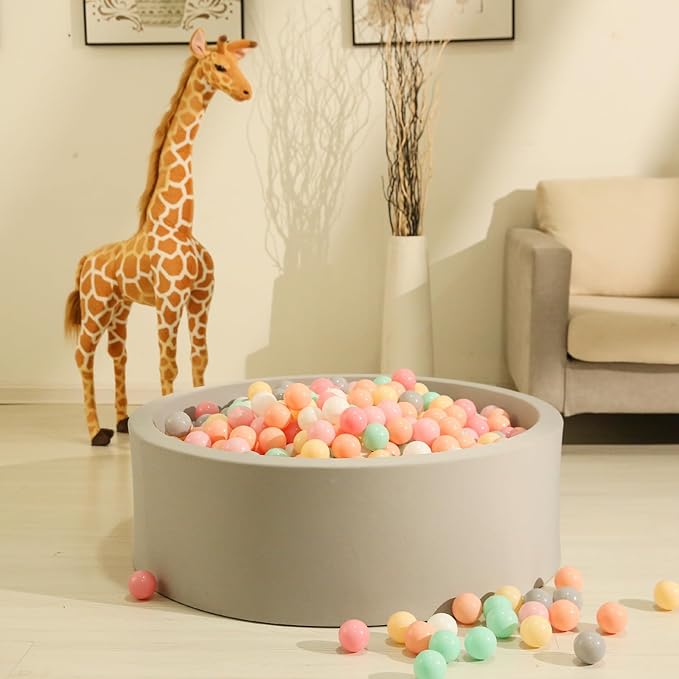 GOGOSO Balls for Ball Pit - Plastic Ball for Toddlers, Baby Kids Ball Pool Decoration 50 100 200 300 500 1000 (6 Colors, 500 Balls)