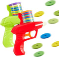 Sumind 2 Pieces Foam Disc Launcher Zip Shot Shooter Disc Shooter (Red, Green)