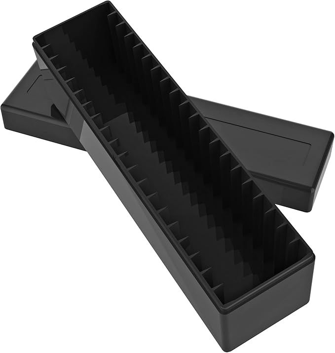 Plastic Coin Slab Storage Box – 20-Slot Coin Holder Organizer Case Fits for PCGS NGC PMG PCCB Slabs, Secure Coin Collection Box for Collectors, Home, Office, Bank Use (Box Only, Black)