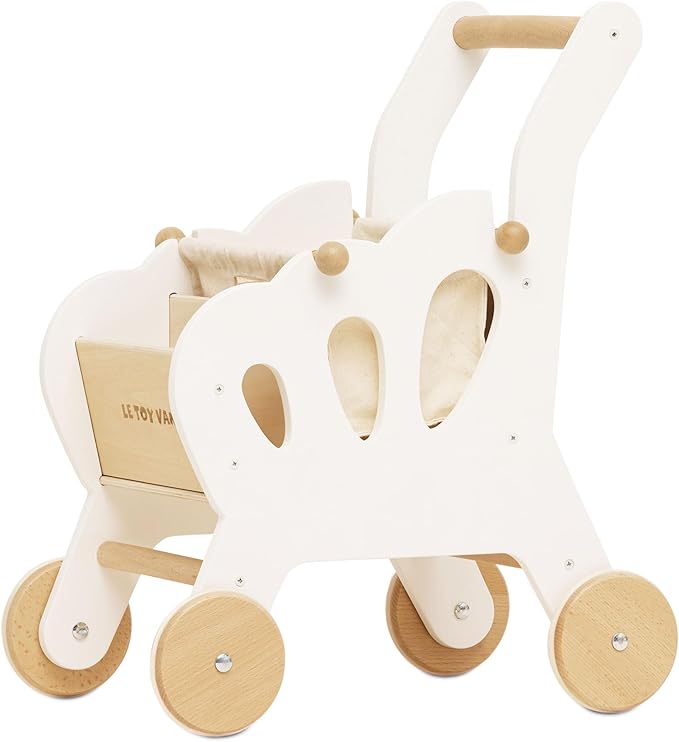 Le Toy Van - Educational Wooden Toy Role Play Grocery Store Shopping Trolley | Boys Or Girls Pretend Play Supermarket Playset - for Ages 3+