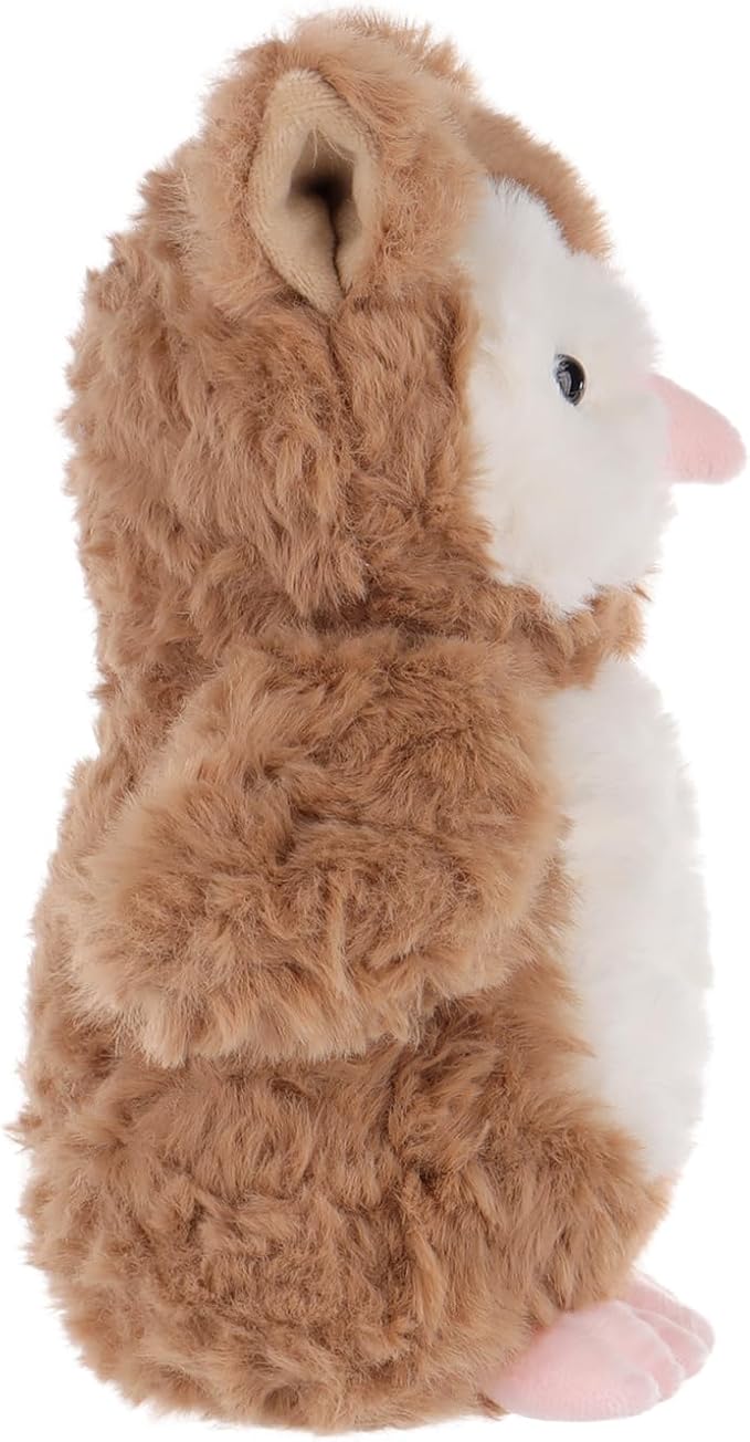 Apricot Lamb Flower Owl Plush Stuffed Animals for Kids, Soft Cute Plush Toys for Baby Girl and Boy, Fluffy Flower Owl Brown (Dark Brown)