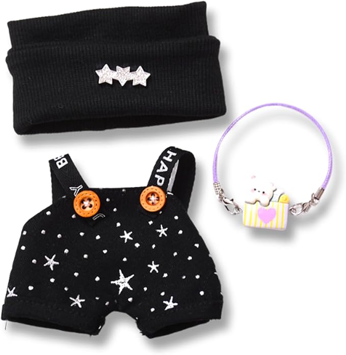 17cm Doll Clothes Set & Outfit Set for 17cm Dolls - Premium Fashion Dresses with Accessories, Luxury Chic Doll Clothing & Style Bundle,Just Clothes (Style-16)