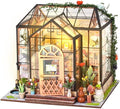 DIY Miniature House Kit, Mini House Building Kit, DIY Book Nook Kit, Tiny Model House for Adults to Build, Beginner 3D Wooden Book Nook, for Family Friends (Garden-B)