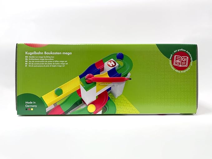 Hubelino Mega Building Box - Deluxe 585 Piece Marble Run Playset (Made in Germany)