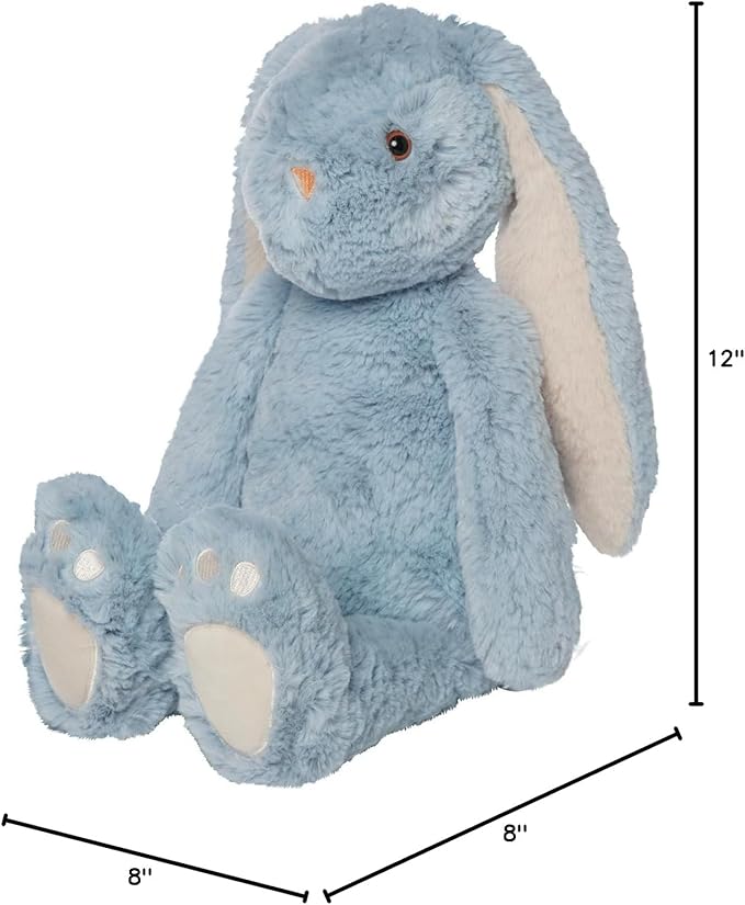 Manhattan Toy River The Blue & Light Apricot Snuggle Bunnies 12" Stuffed Animal with Embroidered Accents