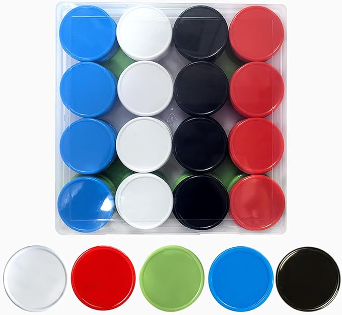 100 PCS Plastic Poker Chips Set, 1.45 Inch Colored Bingo Game Chips, Casino Chip for Game Tokens, Math Learning Counters for Ki ds Classroom, Blackjack, Party or Family Poker Card Games, Texas Hold'em