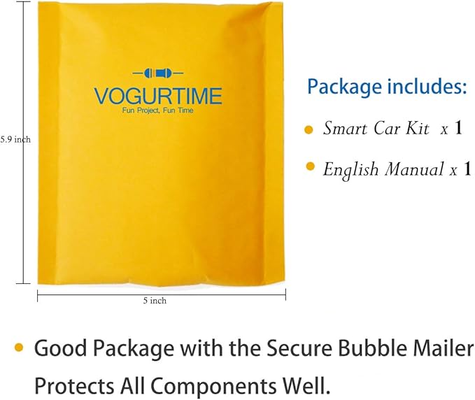 Soldering Project kit Solder Learning Practice for School Electronic Education, Great Fun Gift for Electronics Hobbyists and Trainer (D2-5 Smart Car Kit)