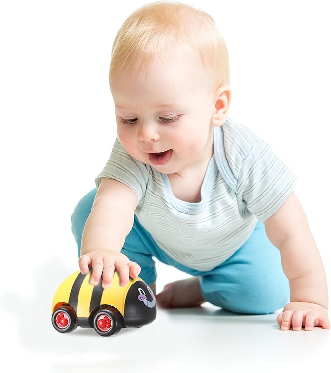 Skylety 6 Pieces Animals Pull Back Cars Sets Friction Powered Push and Go Back and Forth Vehicles Car Toys Friction Powered Vehicle Playset Toys for Christmas Gift