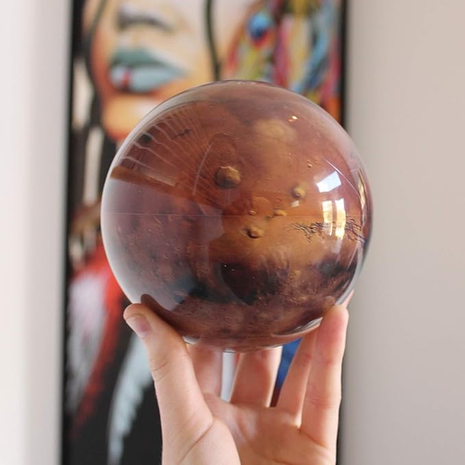 MOVA Mars Globe – 4.5” Rotating Planet Model for Space Decor and Astronomy Gifts | Solar-Powered Motion | No Batteries or Cords Needed