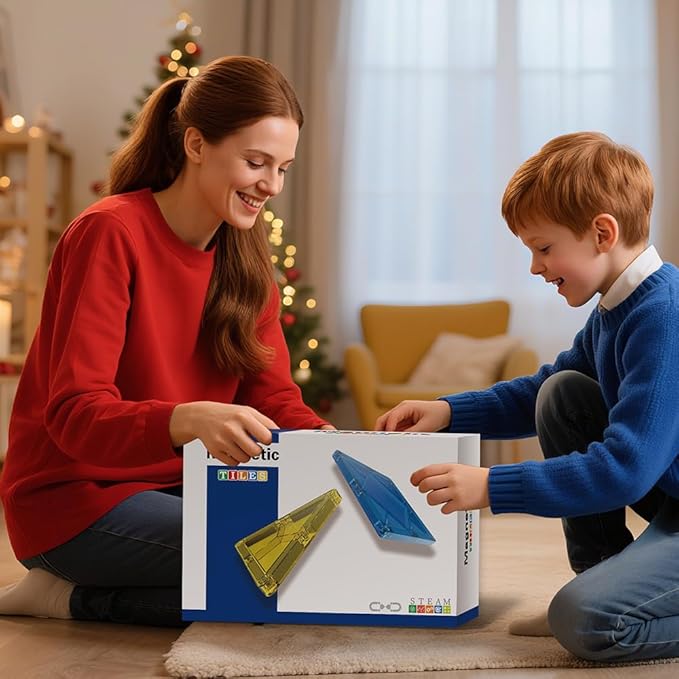 Magnetic Tiles Set Grassland Animals Theme Toys, Magnet Tiles Building Blocks Toys for Kids Ages 5-7 Year Old to STEM Learning