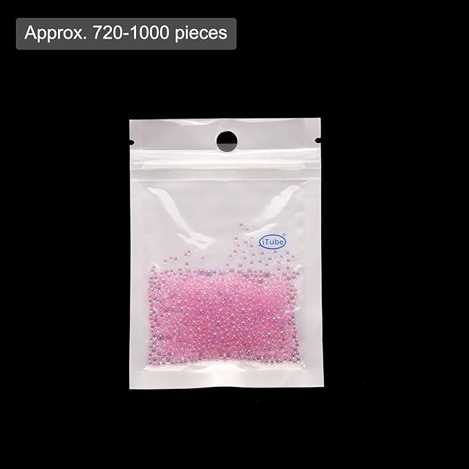 Iridescent Glass Tiny Bubble Beads, 0.4-3mm 10g No Hole Micro Mini Round Lilac Water Droplets Beads - Applications: for Resin Filler, Nail Art, Dollhouse Bath Tub