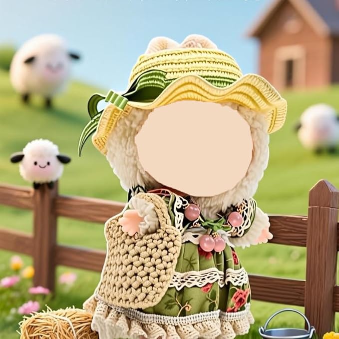 Doll Clothes Set & Outfit for Blind Box Dolls of 5.91-6.7inch (15-17cm) with Accessories Luxury Chic Stylish Adorable Cute Unique Style of Dolls Clothes for Dress up 4 Pieces (No Doll) (L)