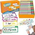Logicalne 30 Read and Rhyme Flip Books, Word Family Flip Books Rhyming Card, Sight Words Rhyming Game, Educational Reading Book, Word ABC Vocabulary Families Flash Cards, Classroom Fun Learning(1PC)