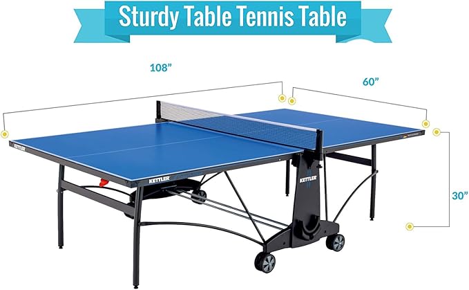 KETTLER Cabo Outdoor Table Tennis 2X Player Bundle