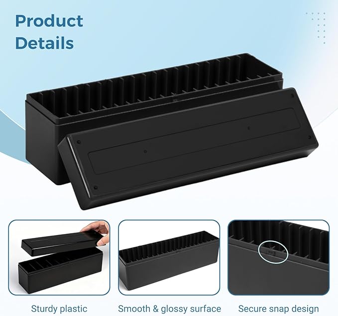 Coin Slab Storage Boxes, 3 Packs Coin Holder Organizer Boxes with 20 Slots, Plastic Coin Storage Cases Set for 60 Coin Slabs, Compatible with PCGS NGC PMGab Coin Holders(Include Boxes Only)