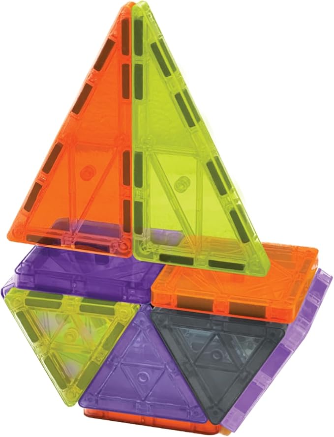 CreateOn Crayola Halloween Mini Magnetic PIP-Tiles with Glow in The Dark Tiles, Magnetic Building Toys for Kids, STEM Travel Toys for Boys and Girls Ages 3+ (Halloween)