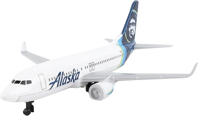 Daron Toy Airplane – Alaska Airlines – Die-Cast Metal Model Airplane Toy with Plastic Parts for Kids Ages 3+