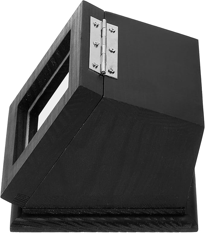 PATIKIL Coin Display Case, 1 Slot Coin Presentation Display Box Coin Box Coin Case with Coin Holder Fit 38-44.5mm Coin for Silver Dollar Collectors, Black