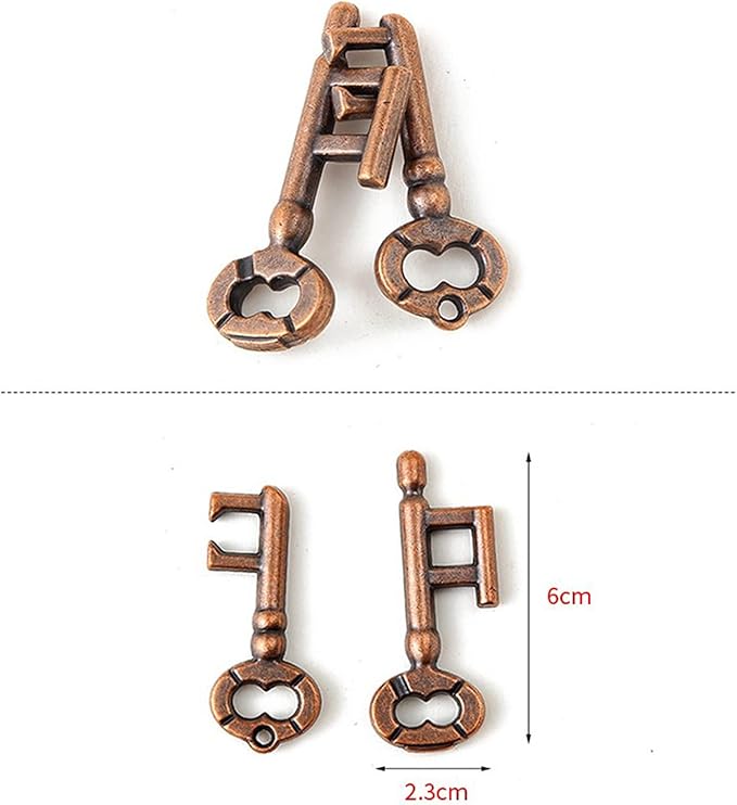 FantasyDay 15 Pcs Brain Teaser Puzzle,Metal Puzzle, Unlock Interlock IQ Test Game, Magic Trick Toy Gift for Kids and Adults