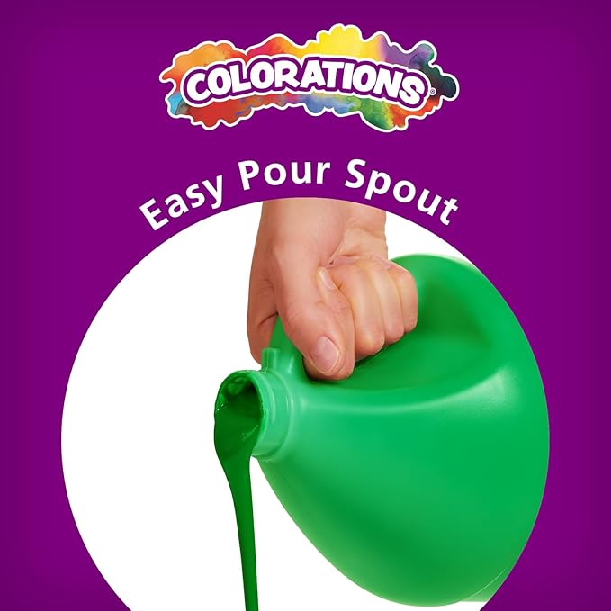 Colorations Paraben-Free Simply Washable Tempera Paint for Kids - 1/2 Gallon Value Size, Vibrant White. Non-Toxic and Made in The USA