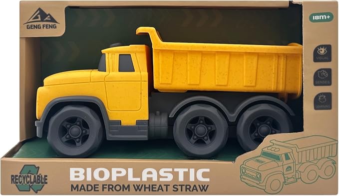 Toddler Car Toys for 1-3 Year Old, Yellow Dump Truck, BPA Free, Phthalates Free, PVC, Recycled Plastic, Construction Truck, Kids Outdoor Toys, Christmas Birthday Gifts for Boys Girls