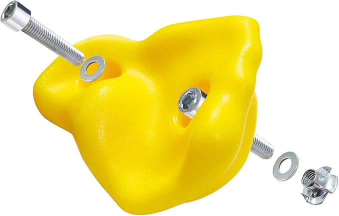 Rainbow Craft DIY Monkey Rock Climbing Holds for Kids - Wall Climbing Rocks of 20pc Rock Wall Holds, 2pc Handles & 1pc 8ft Knotted Climbing Rope - Kids Rock Climbing Holds Rock Wall Climbing Kit
