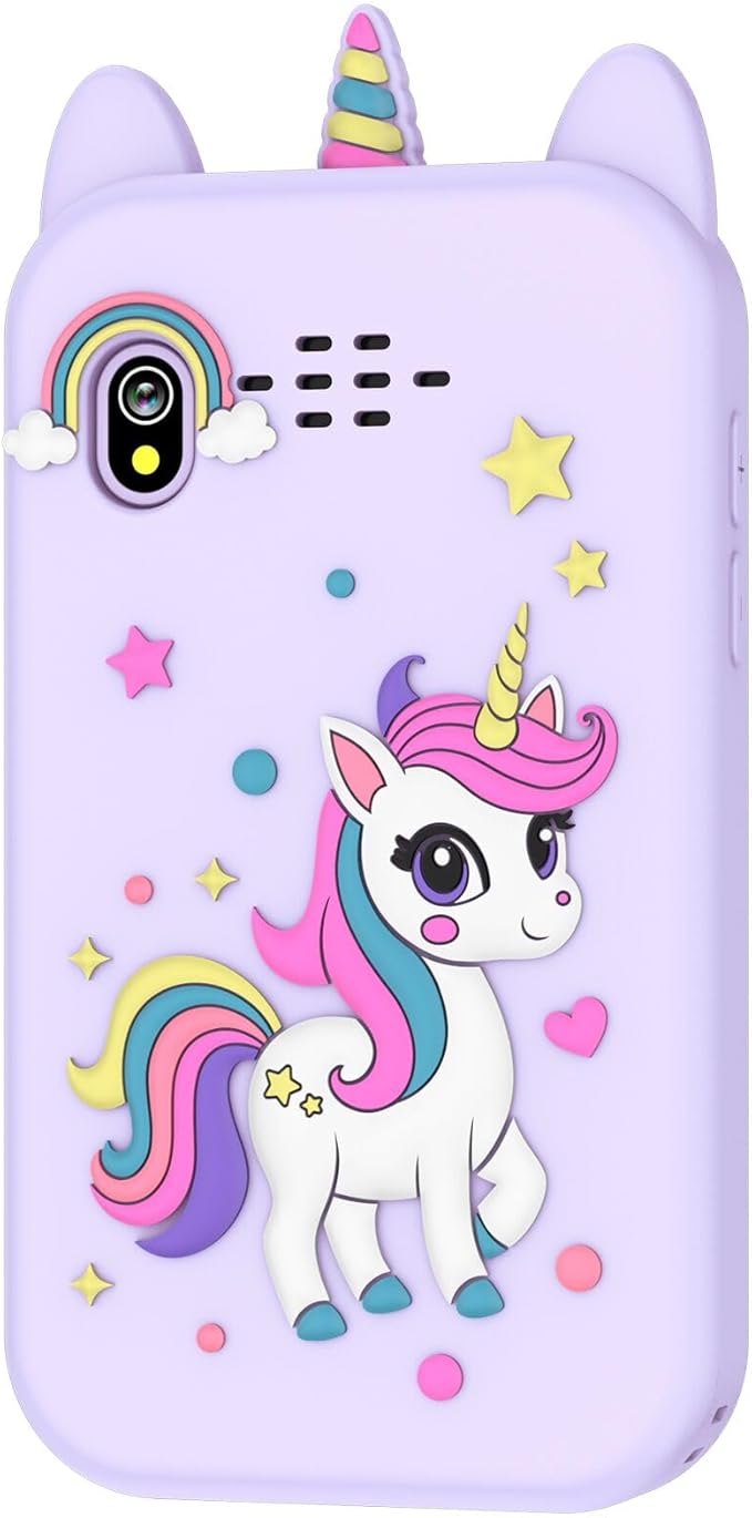 Kids Smart Phone for Girls, Kids Toys Cell Phone 2.8" Touchscreen Toddler Learning Play Toy Phone with Dual Camera, Game, Music Player, 8GB Card Birthday Gifts for Girls Boy Age 4-12 (Purple)