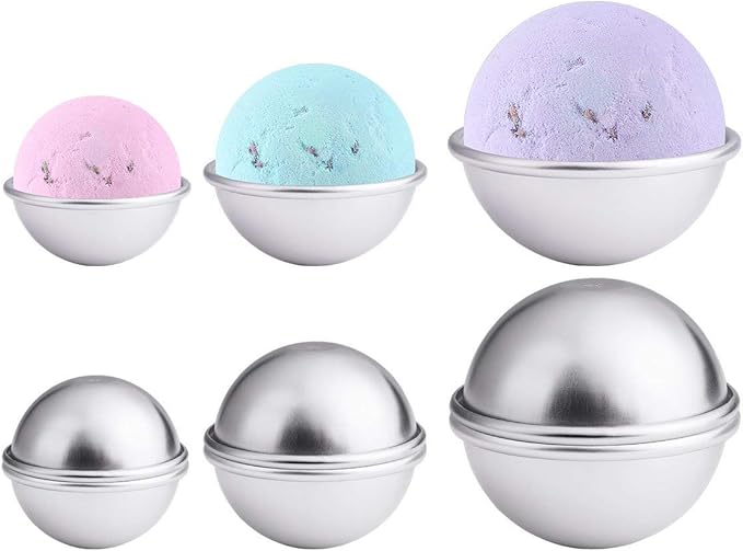 30PCS- Bath Bomb Mold Kit, 15 Set 3 Size Mold & Bath Bombs Press for DIY Making Supplies