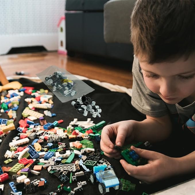Wheels and Axles Set, Car Parts Chassis Pieces Tires Building Blocks, Compatible with Classic Bricks Toys