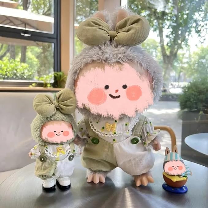 Luxury Chic Doll Clothes Set with Elegant Dress, Shirt, Bow & Necklace - Premium Outfit for Dress Up, Collecting & Gift Giving - Perfect for Kids, Doll Collectors & 18 Dolls (1-38cm)