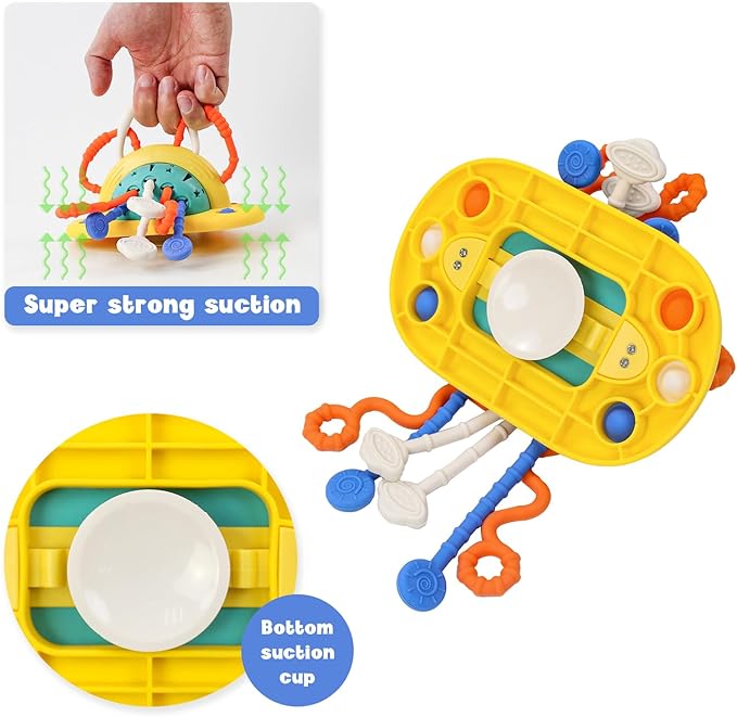 Baby Toys Silicone Suction Cup Toy for High Chair Toddler Sensory Toys for 6-12 Months Baby Montessori Toy for 1 Year