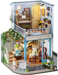 TuKIIE DIY Miniature House Kit with Furniture, 1:24 Scale Creative Room Wooden Mini Dollhouse Plus Dust Proof & Music Movement for Kids Teens Adults(Symphony of Bliss)