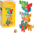 Petit Collage: Animal Acrobats | Wooden Balancing Games | Includes 24 Wooden Animal Pieces | Great for 2-4 Players Ages 3+