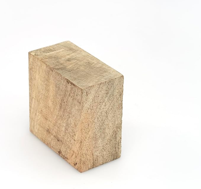Exotic Wood Zone Mango Wood Unfinished Wood Bowl Blanks Kiln Dried | Hardwood Square Blocks for DIY Woodworking Enthusiasts Wood Pieces for Wood Crafts and Projects (8" x 8" x 3")