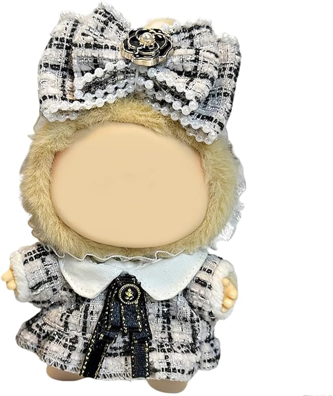17cm Doll Clothes Set & Outfit - Cuddly Fashion Dresses with Accessories, Luxury Chic Doll Clothing & Plush Pullover Hoodie Doll Clothing DIY ,Just Clothes