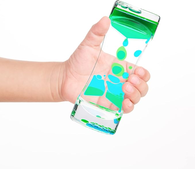 Liquid Motion Bubbler,CAILINK 5 Pack Stress Management Sensory Toys, Relief Fidget Water Timers,Relaxing Liquid Bubbler,Office Home Colorful Hourglass Desk Decor