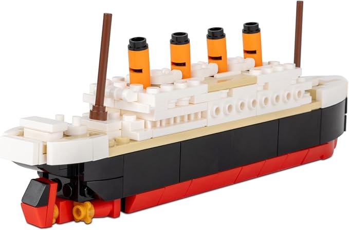 Brick Loot Titanic Building Set – 217-Piece Lego Compatible Ship Model Kit, DIY Mini Bricks 3D Puzzle STEM Toy for Adults & Kids, Collectible Display Gift (Medium)