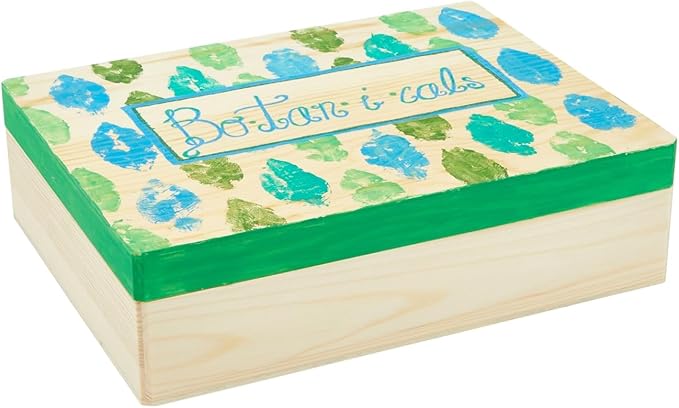 Bright Creations Unfinished Wooden Storage Box - 9 x 12 x 3.3 In, Paulownia Wood, Hinged Lid - Jewelry Box & Craft Storage - Paintable Chest for DIY Projects