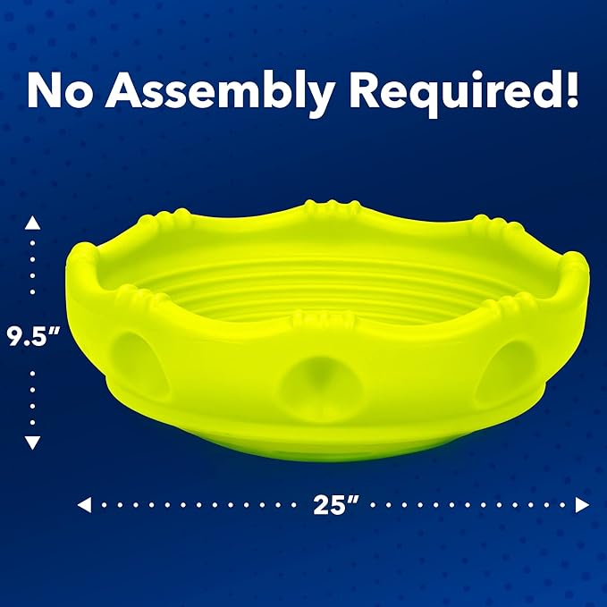 Simplay3 Two Sided Rock Around Wobble Disk and Climbing Dome for Toddlers and Kids - Rocking and Climbing - Indoor/Outdoor - Yellow/Green, Made in USA (1 Pack)