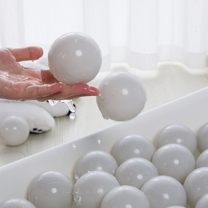 PlayMaty Ball Pit Balls - 2.75inches Plastic Phthalate & BPA Free Balls Crush Proof Stress Balls Swim Pit Fun Toy with Storage Bag for Baby Playhouse Birthday Party DecorationPack of 50