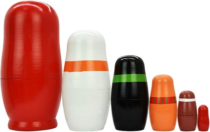 HYCLES Nesting Dolls Russian Matryoshka Wood Stacking Nested Set for Kids Handmade Toys for Children Kids Christmas Birthday Decoration Halloween Wishing Gift