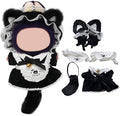 17cm Doll Clothes Set, Premium Jeans & Knitted Sweater Outfit for 17cm 15cm Dolls, Cute Dress Up Fashion, No Doll Included (Cat, 17cm/15cm)