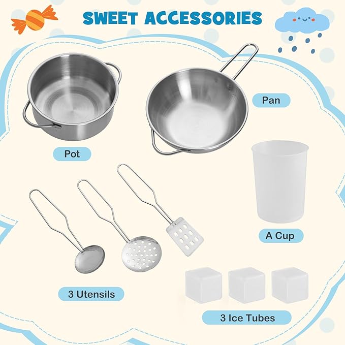 Costzon Corner Kids Kitchen Playset, Wooden Toy Kitchen Set with Range Hood, Ice Maker, Pretend Telephone, Sink, Faucet, Microwave, Oven, Play Kitchen with Lights and Sounds for Toddlers (White)