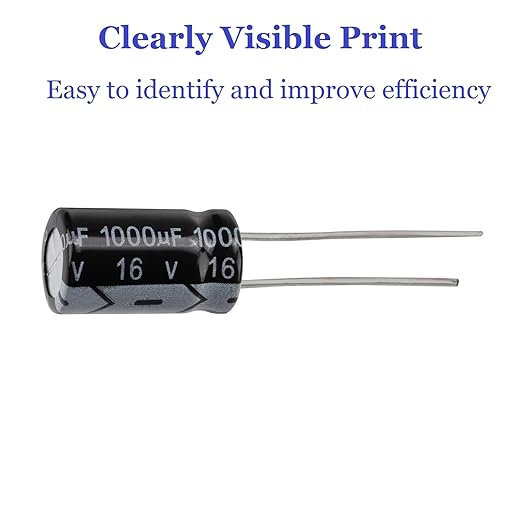 OCR Capacitor Kit, 500Pcs 24 Values Aluminum Electrolytic Capacitor Kit, Range 0.1uF - 1000uF 10V - 50V Assortment Kit for Electronic Repairs on Circuit Boards