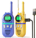 Walkie Talkies for Kids Rechargeable,Toys for Boys and Girls Ages 3-12, 2 Pack Long Range 2-Way Radios, Birthday Gifts,Christmas Stockings, Outdoor Play, Family Games, Hiking Camping Gear