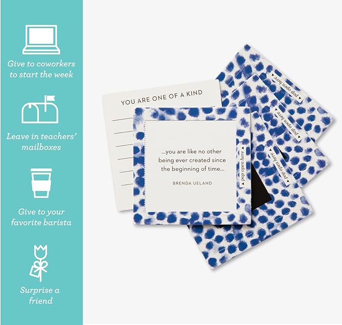 Compendium ThoughtFulls Pop-Open Cards — 4-Pack of You're Awesome, You Matter, Be Strong, Life Is Beautiful — 120 Pop-Open Cards, Each with a Different Message Inside