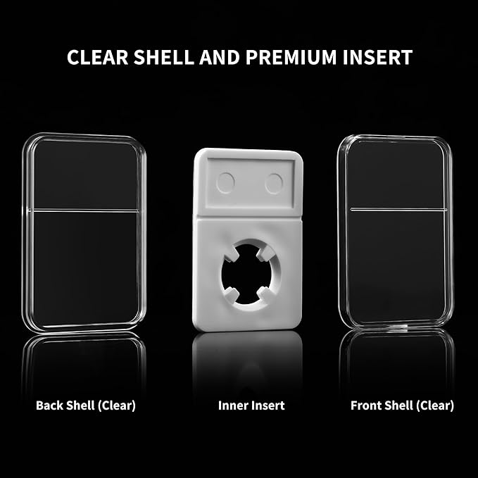 10-Pack Silver Dollar Coin Holder, 18mm Collection Coin Holder, Clear Acrylic Coin Slab Protectors and Display Case for Morgan, Peace, IKE Silver Coin, Four-Point Fixation Coin Capsules