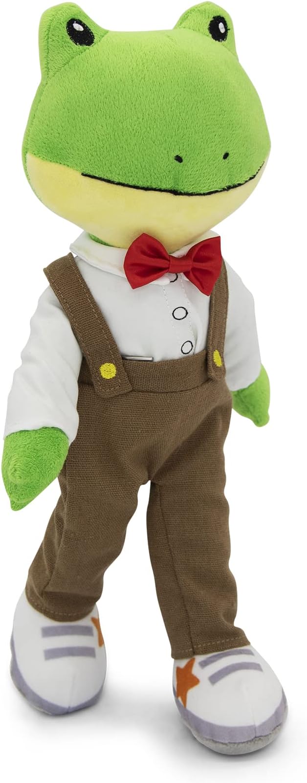 Playtime by Eimmie Soft Baby Doll Freddy The Frog - 14" Plush Rag Doll with Embroidered Features for Girls, Boys, Toddlers & Infants - Educational Stuffed Animal for Imaginative Play